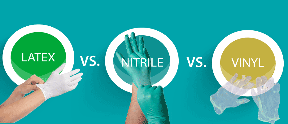 Sự khác nhau giữa cao su latex, cao su nitrile, cao su Vinyl